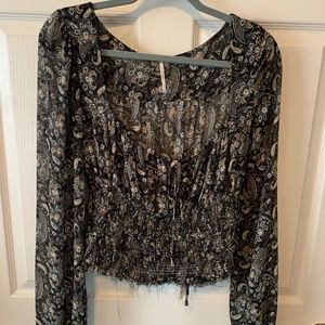 Free People Women Lolita Floral Paisley Print Top